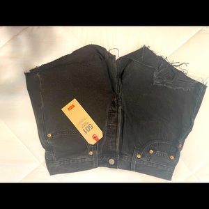 Levi’s 501 black denim shorts